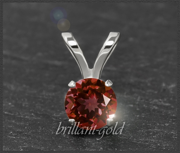 Anhänger 585 Gold Granat rot, 4,5,6,7mm